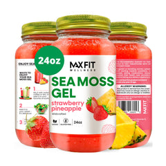 MAX FIT Sea Moss Gel 24oz bottle ready to blend into smoothies