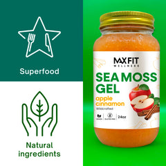 MAX FIT Sea Moss Gel emphasizes 92 vitamins and minerals for daily use.