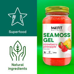 MAX FIT Sea Moss Gel used for hair and skin care routines
