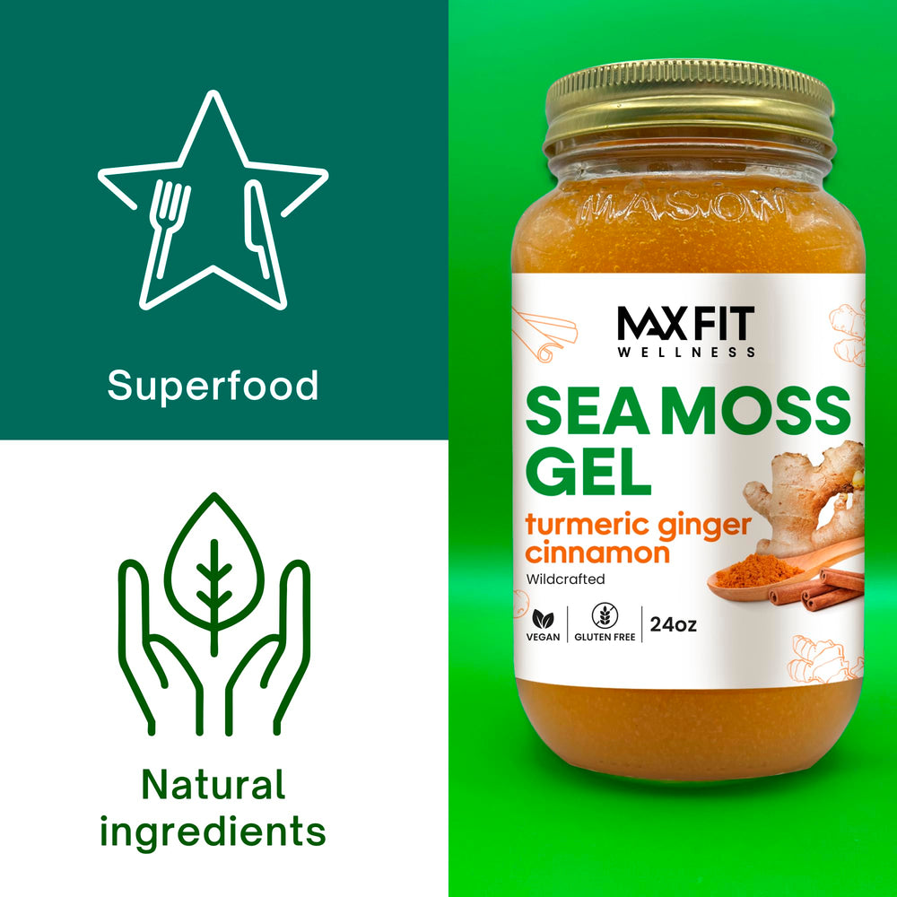 MAX FIT label highlights zero artificial additives and vegan status.
