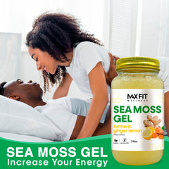 MAX FIT Sea Moss Gel wildcrafted from Saint Lucia on pristine coast.