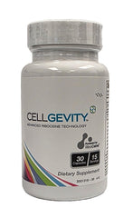 Max International Cellgevity bottle front view highlighting packaging and RiboCeine technology.
