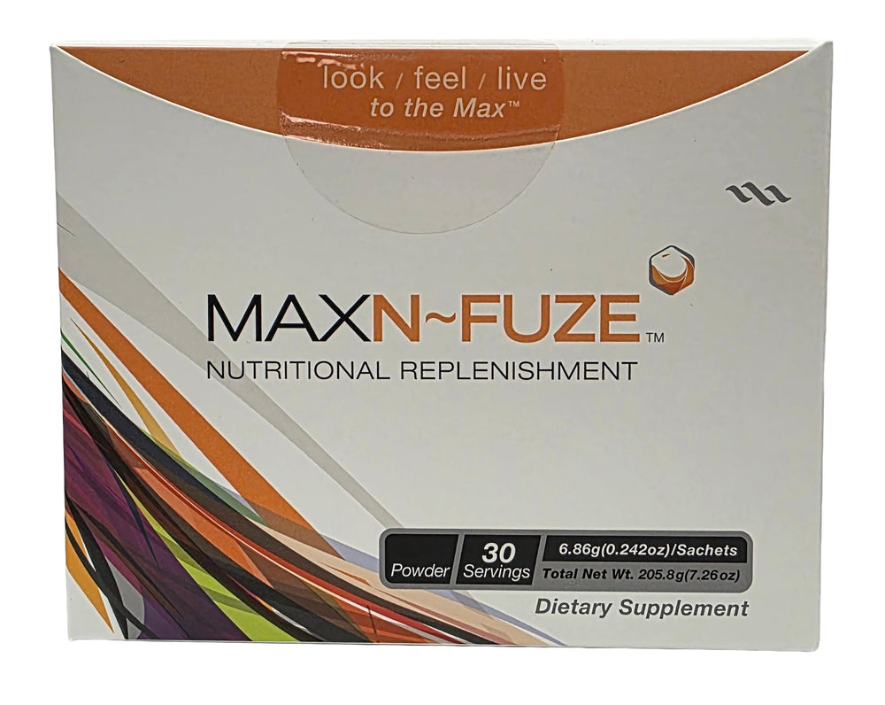 Max N-Fuze balance bottle pour demonstrates easy daily antioxidant support.