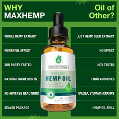 MaxHemp 3-pack organic oil bottles collection – elegant design