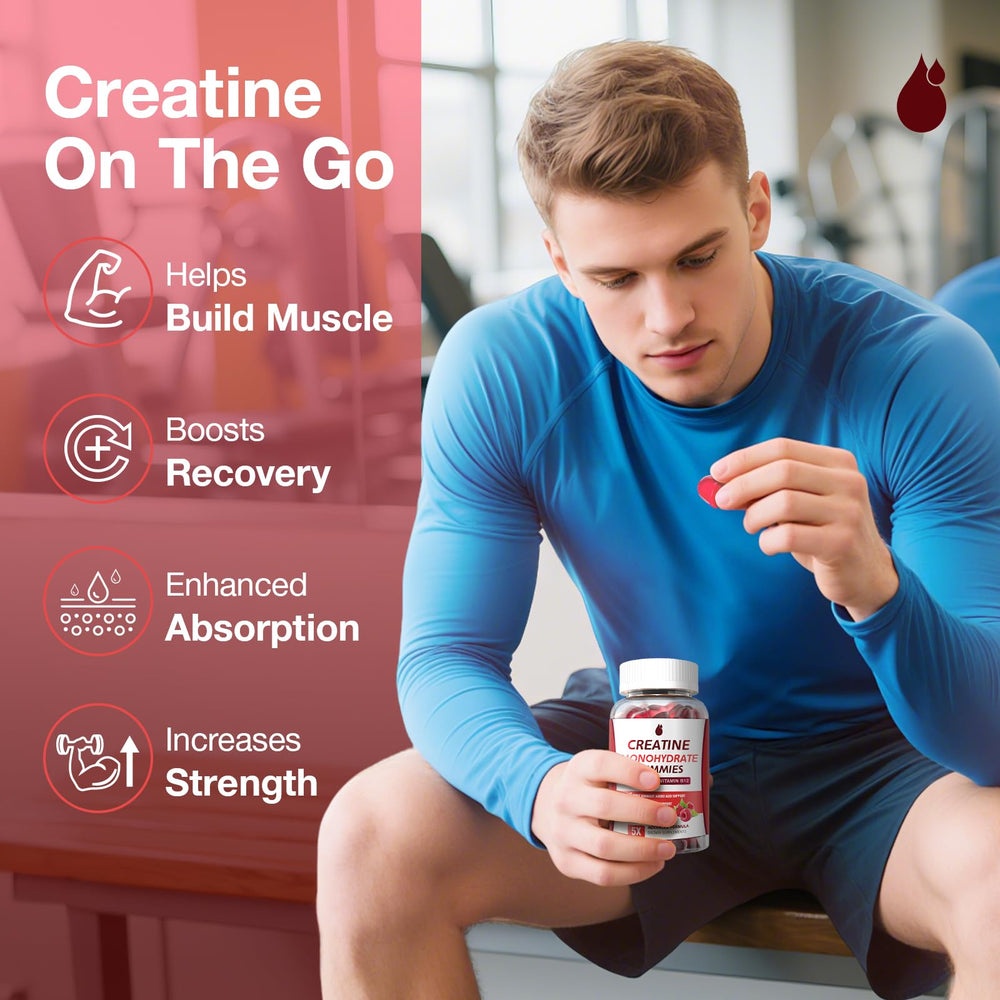 MaxHemp Creatine Gummies portable pack ready for gym or travel.