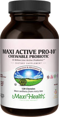 Maxi Health Active Pro-10 Kids probiotic chewables bottle supports daily gut balance