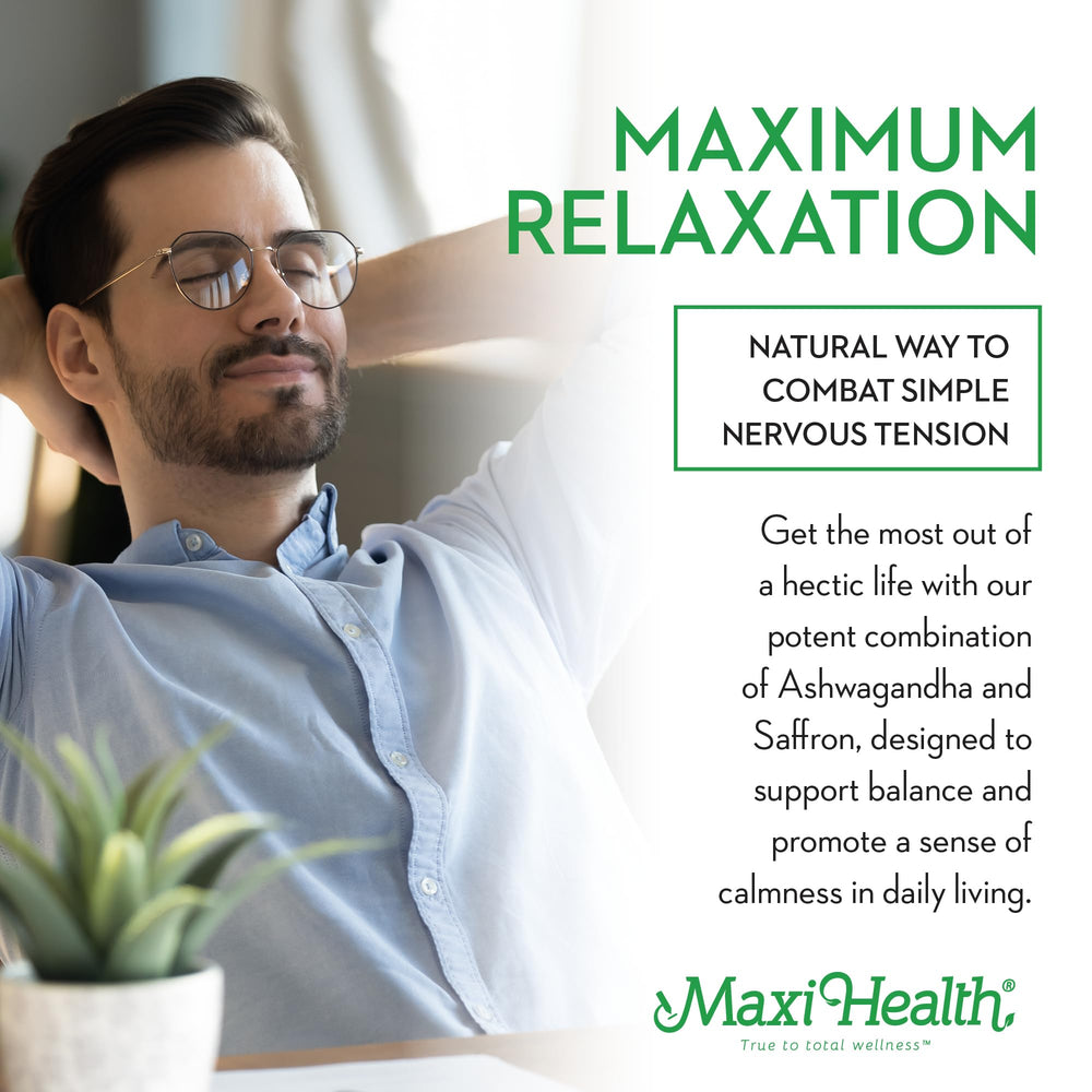 Maxi Health energy and resilience support from ashwagandha capsules