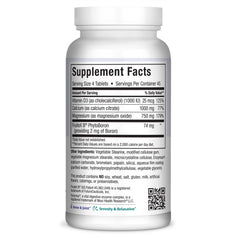 Maxi Health Cal Max graphic illustrating D3 and magnesium support for bones and teeth.