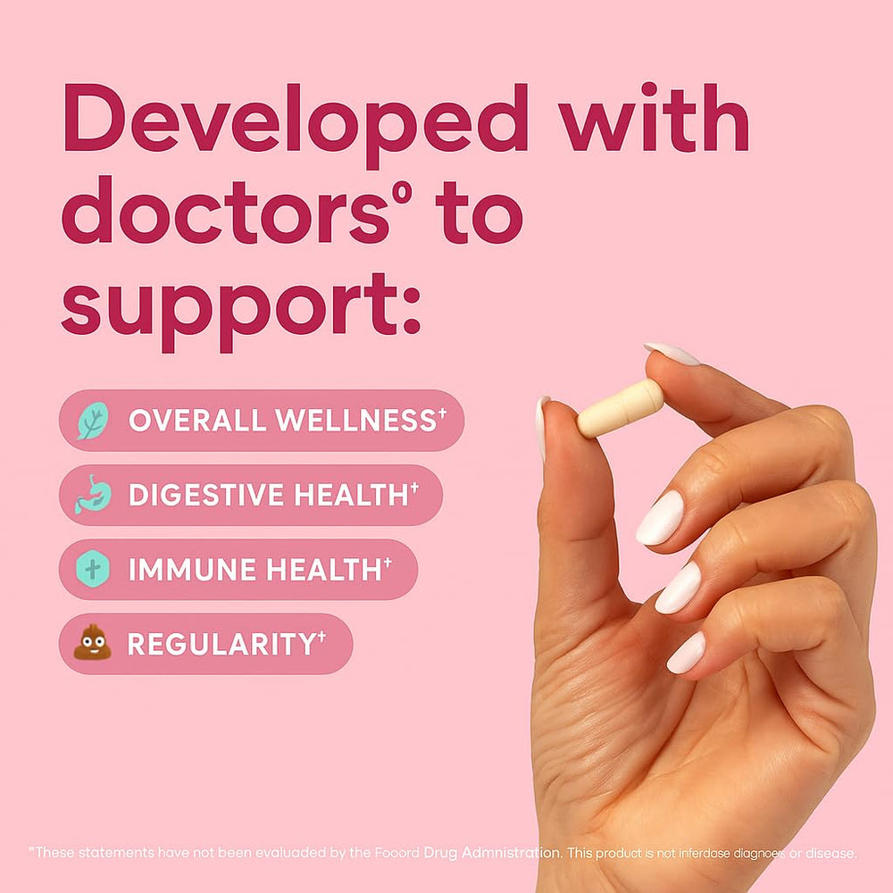 Closeup of Maxi Health capsules highlighting a vegetarian probiotic option.