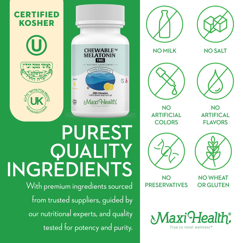 Melatonin chews for adults and kids from Maxi Health.