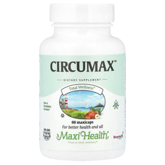 Maxi Health CircuMax bottle close-up for daily leg comfort and circulation support.