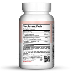 Maxi Health Red Yeast Rice with CoQ10 and Policosanol highlights energy support.