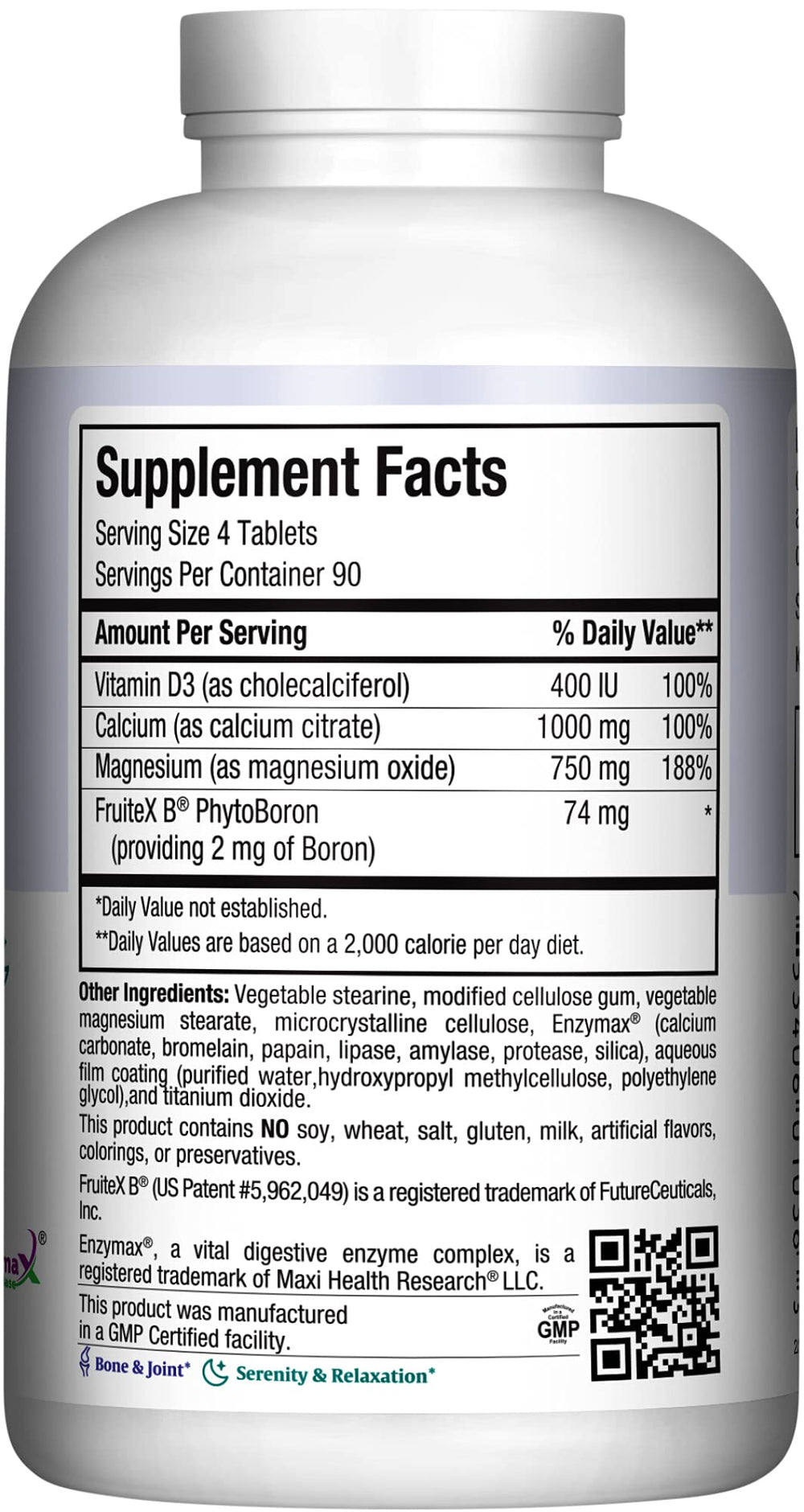 Maxi Health dairy-free formulation highlighted on label for dairy-free users