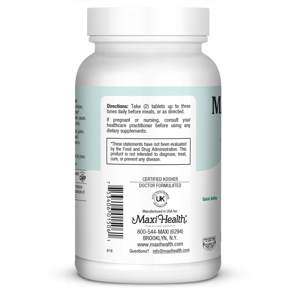 Gluten-free Maxi Health relaxation capsules for calm moments.