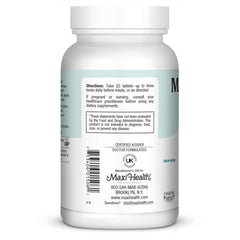 Gluten-free Maxi Health relaxation capsules for calm moments.