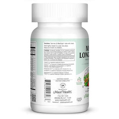 Maxi Health Mens Multivitamin 50+ packaging is USA-made and non-GMO for trusted daily use.