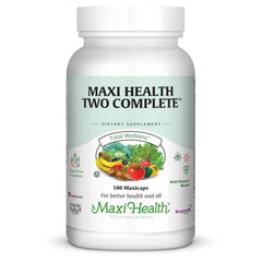Maxi Health multivitamins bottle front promoting daily energy and wellness.