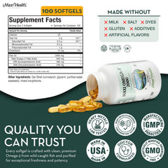 EPA and DHA content emphasizes heart, brain, and joint support potential