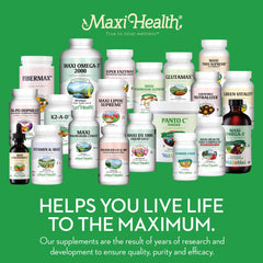 Maxi Health Probiotics Lactobacillus Acidophilus bottle aids gut and overall wellness.