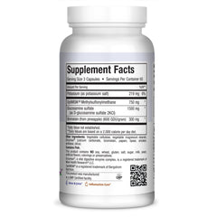 Maxi Health Super Glucosamine Complex bottle side view showing ingredients for joint support.
