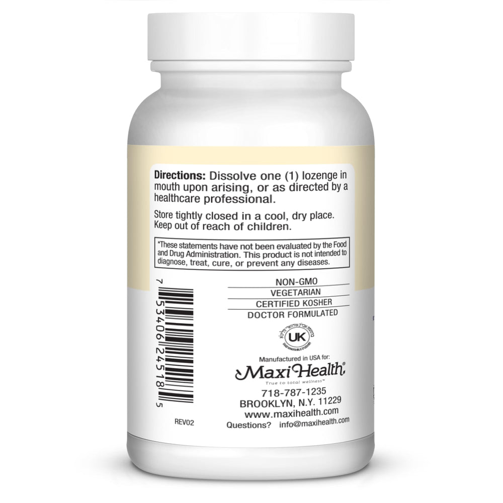 Maxi Health Triple B Lozenges strawberry packaging suitable for travel.