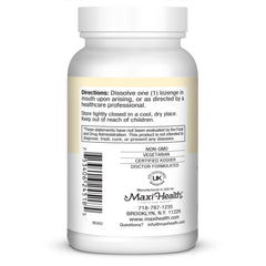 Maxi Health Triple B Lozenges strawberry packaging suitable for travel.