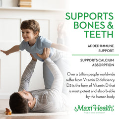 Adults take Maxi Health D3 chewables for daily bone and immune support.