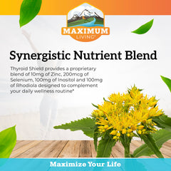 Packaging close-up shows iodine-free and glandular-free formulation.