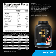 Maxler 100% Golden Whey Strawberry Banana flavor among 10+ options