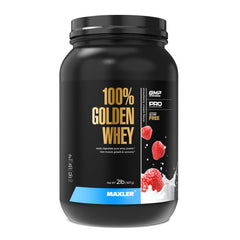 Maxler 100% Golden Whey bottle pouring for post-workout shake