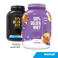 Maxler 100% Golden Whey serving scoop for convenient portions on the go.
