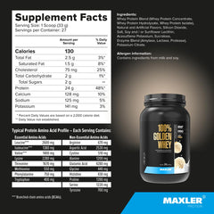 Maxler enzyme blend label—amylase, protease and lactase for digestion.
