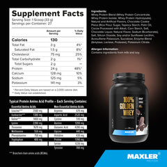 Maxler Golden Whey enzyme blend label signals digestive support for better protein utilization