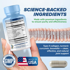 MAXLIFE NATURALS ArthroFlex Advanced turmeric and boswellia ingredients close-up.