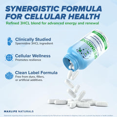 MAXLIFE NATURALS bottle with glass conveys simple daily use