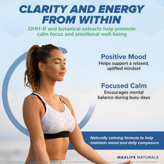 MAXLIFE NATURALS DHH-B ingredient panel highlighting magnolia bark notes for calm mood.