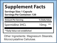 MAXLIFE NATURALS spermidine 3HCL capsule closeup highlights tablet size