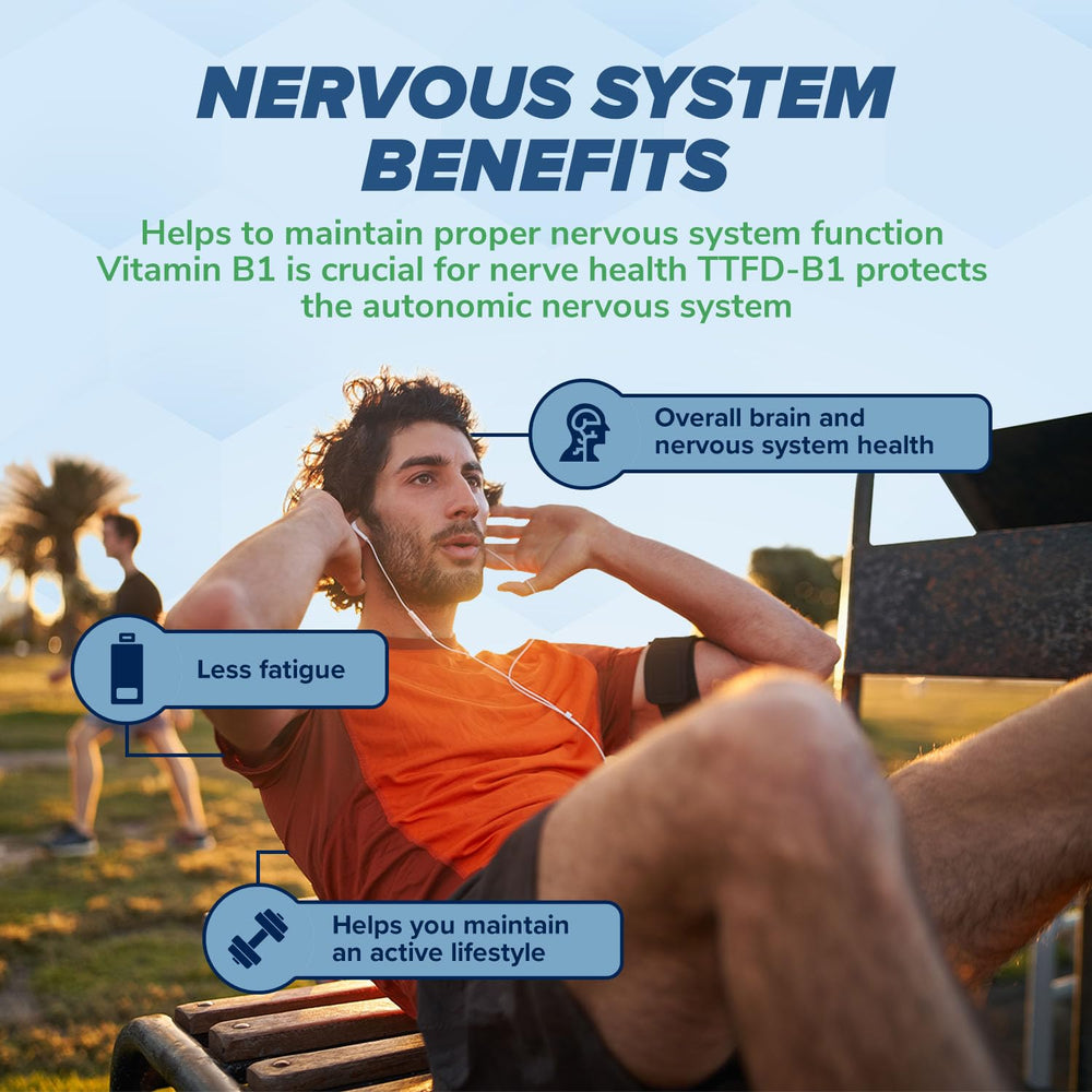 MAXLIFE NATURALS Thiamine B1 with magnesium-taurate pairing for better uptake.