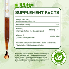MaxuraFit Moringa Drops pour highlights convenient liquid form for quick absorption.