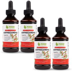 Maxx Herb Ashwagandha extract bottle shows concentrated liquid for energy support