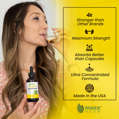 Maxx Herb Lemon Balm Extract dropper dispensing tincture for relaxation