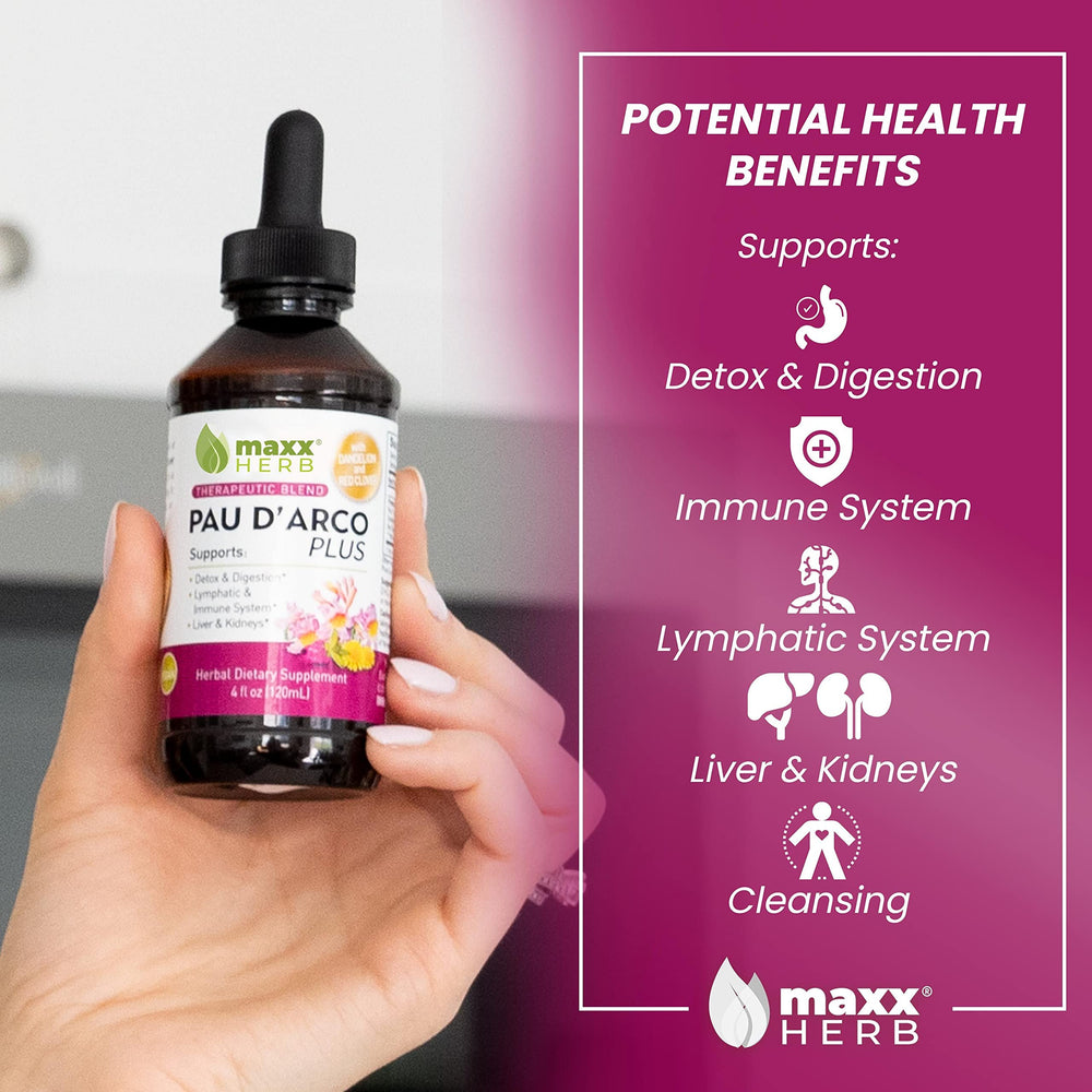 Maxx Herb pau-d-arco extract dropper enables rapid dosing