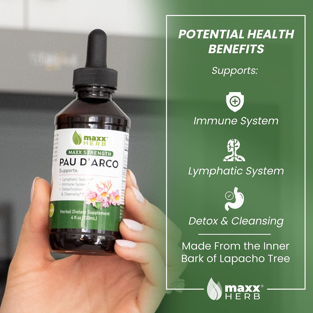 Closeup of Pau D'Arco inner bark used in Maxx Herb tincture, emphasizing quality material