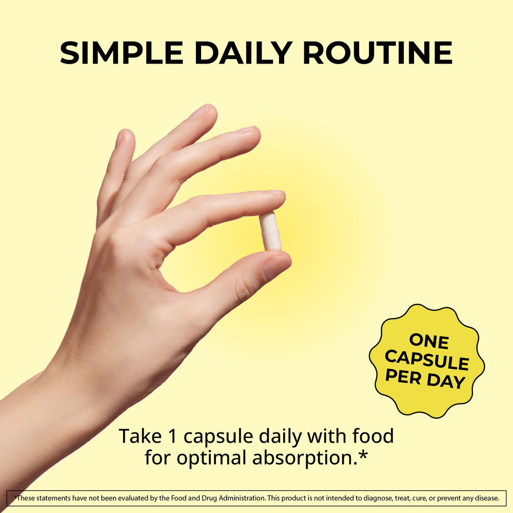 MaxX Labs bottle with glass and light suggests daily, easy-to-use supplement