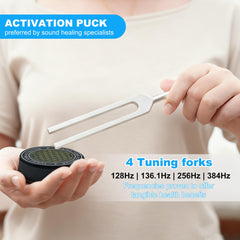 Mayful tuning forks 384Hz close-up for sharper focus and clarity.