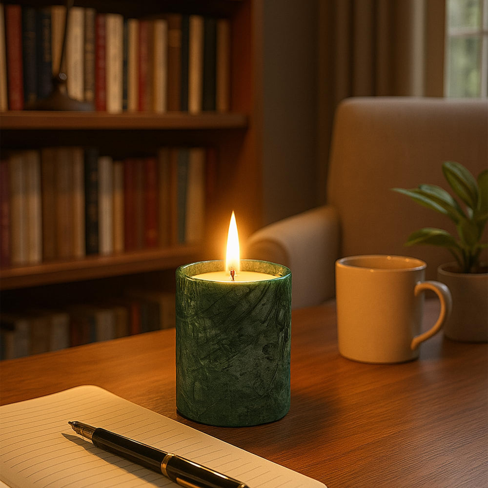 MAYROOM luxury home decor candle enhances bedroom, bath, or entryway atmosphere.