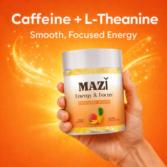 MAZI gummies pack ready for on-the-go preworkout energy and focus