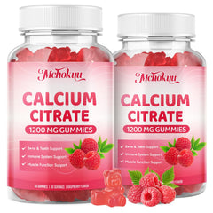 Mchokuu Calcium Citrate Gummies 1200mg bottle for daily bone support.