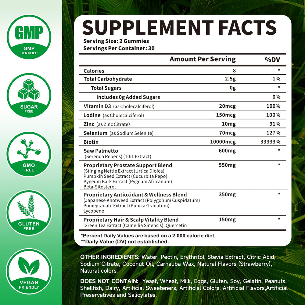 Mchokuu Saw Palmetto Gummies bottle-pour demonstrates convenient daily intake.