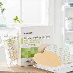McKesson Hydrocellular foam dressing-7x7-pack ideal for varied wound care